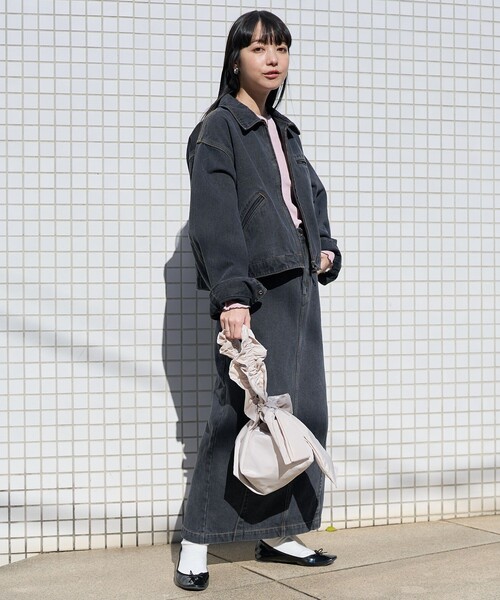 【美品】サックスブルー デニムジャケット フリーサイズ 01_001-432.jpg