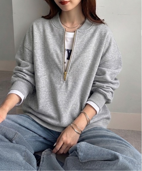 A/W エムアンドエム ハーフジップ スウェット トレーナー L RANAN（ラナン） トレーナー スウェット 「26AW新色追加」フロント