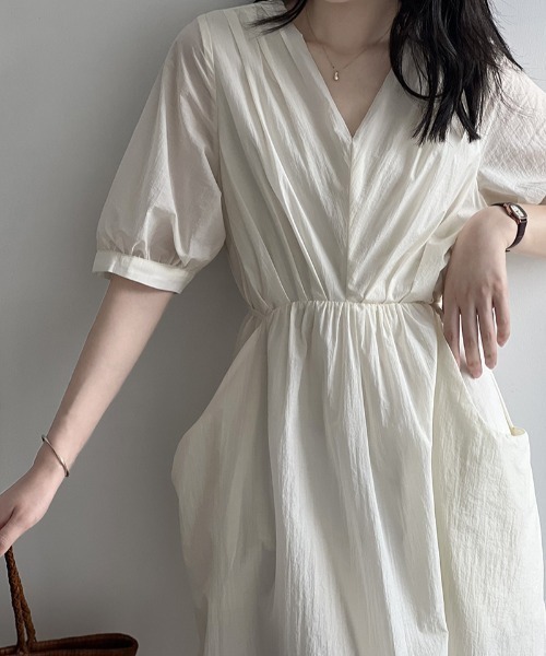 Aelina ワンピース Vネック半袖ワンピース : ZOZOTOWN Yahoo!店 - 通販