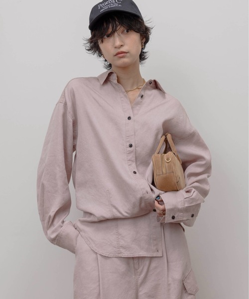 ブラウス シャツ バイオ加工シャツ レディース