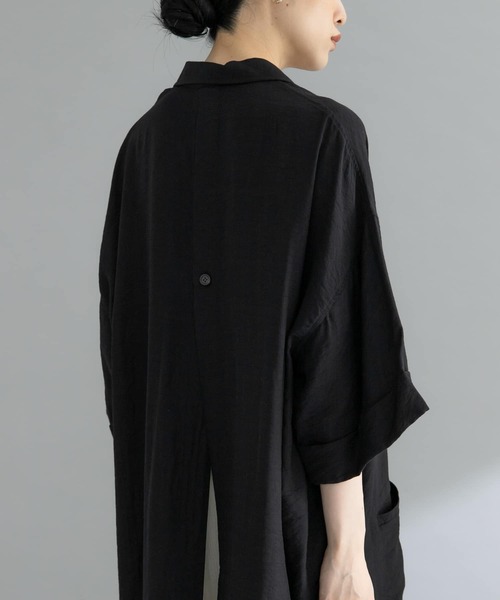 fumika uchidaバックオープンシャツblack fumika uchidaバックオープンシャツblack 【公式通販】