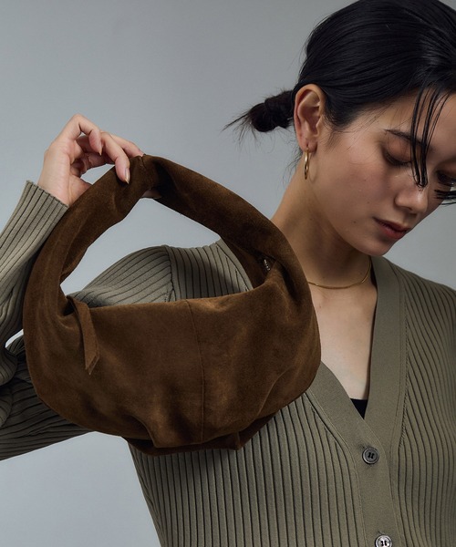 サロン アダム エ ロペ（SALON adam et rope’ ）/リアルスウェードクリテミニバッグ SALON adam et rope'（サロン アダム エ ロペ） ハンドバッグ リアル