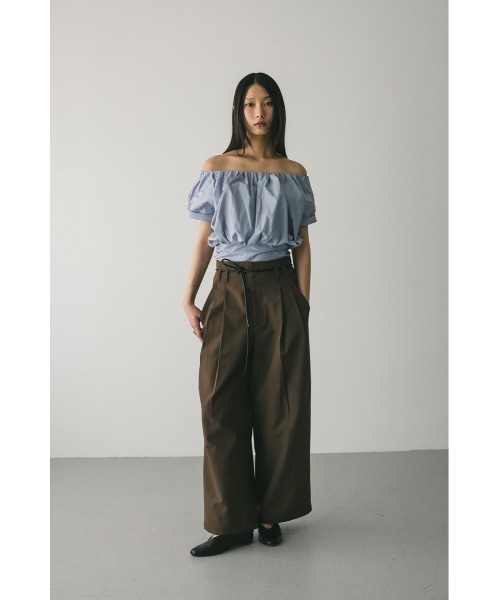 美品✨　HYKE FISHERMAN SHIRT ブラウス　スリット　ギャザー 美品✨ HYKE FISHERMAN SHIRT ブラウス スリット ギャザー