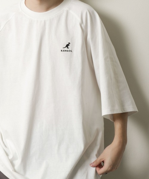 「KANGOL」 半袖Tシャツ「ZIP FIVEコラボ」 LARGE ブラック メンズ