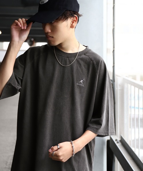 「KANGOL」 半袖Tシャツ「ZIP FIVEコラボ」 LARGE ブラック メンズ