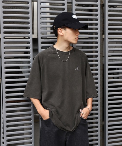 「KANGOL」 半袖Tシャツ「ZIP FIVEコラボ」 LARGE ブラック メンズ