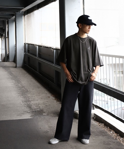 「KANGOL」 半袖Tシャツ「ZIP FIVEコラボ」 LARGE ブラック メンズ
