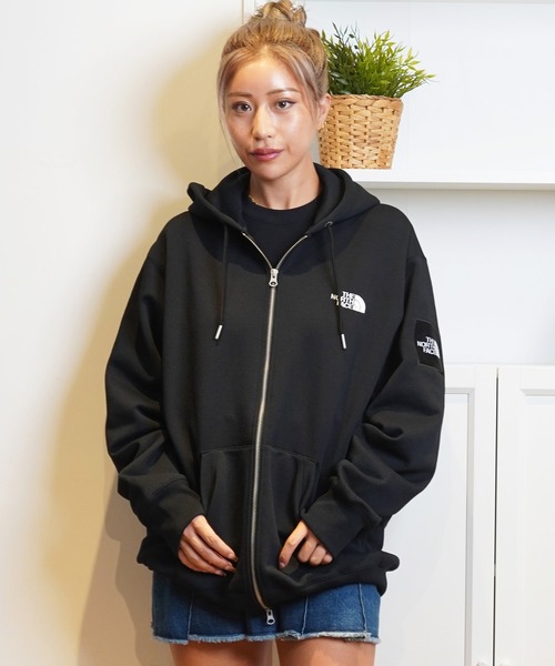 ノースフェイス　ジップパーカー　M THE NORTH FACE 「THE FACE」 ジップアップパーカー M シルバー