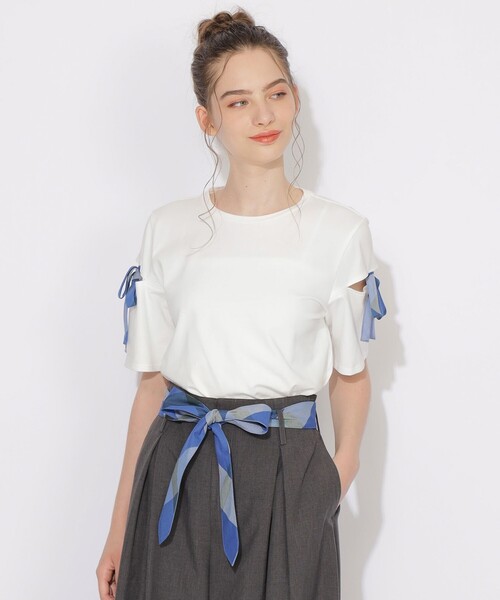 tシャツ 「ご好評につき追加生産」シトラテックショルダーリボンT レディース