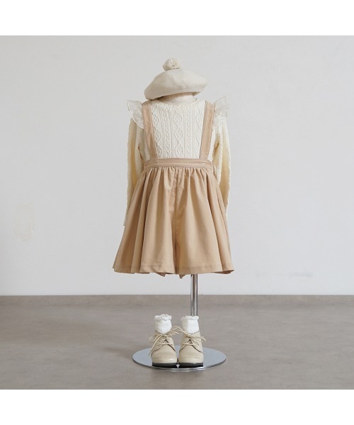 10mois（ディモワ） パンツ 「」DOTフリルサスペンダーキュロット