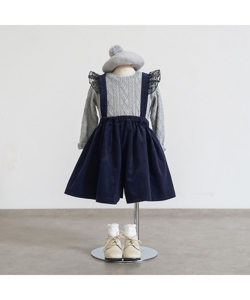 10mois（ディモワ） パンツ 「」DOTフリルサスペンダーキュロット