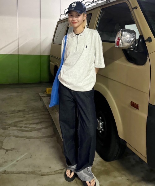 「U.S. POLO ASSN.」 半袖ポロシャツ M オフホワイト レディース_画像3