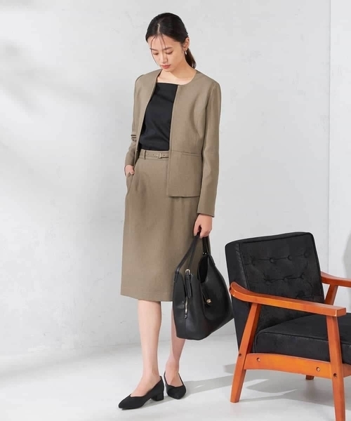 アー・ヴェ・ヴェ（a．v．v）/【洗える/イージーケア/吸水速乾/ストレッチ】梳毛調タイトスカート a.v.v（アー・ヴェ・ヴェ） スカート 「洗える/イージーケア/吸水速乾