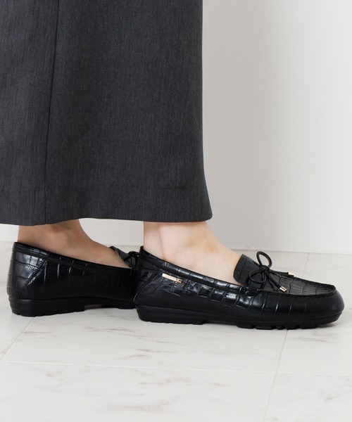デッキシューズ モカシン 「HIMIKO」リボンモチーフモカシン/651328 レディースの画像