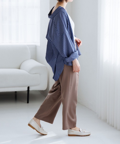 デッキシューズ モカシン 「HIMIKO」リボンモチーフモカシン/651328 レディースの画像