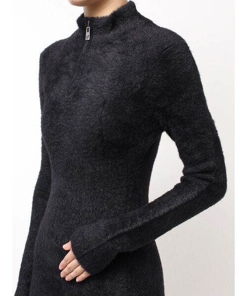 GYDA（ジェイダ） ワンピース ZIPミニシャギーニットワンピース