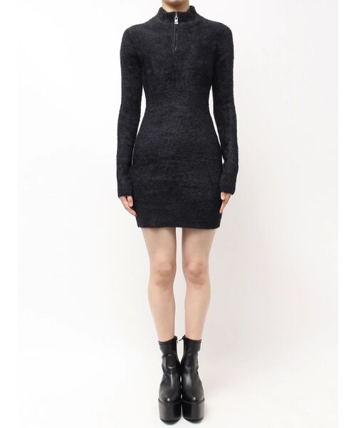 GYDA（ジェイダ） ワンピース ZIPミニシャギーニットワンピース