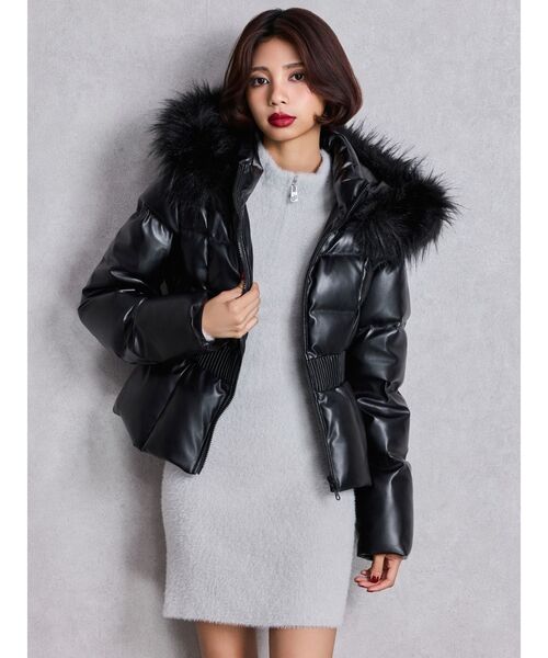 GYDA（ジェイダ） ワンピース ZIPミニシャギーニットワンピース