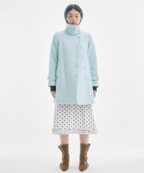 FEKETE（フェケテ） ピーコート pコート 2way round collar middle