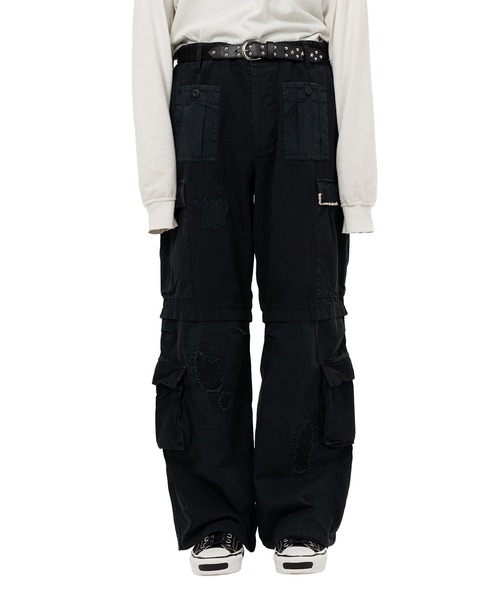KAMIYA カーゴパンツ Repaired Ripstop Fatigue Pants メンズ