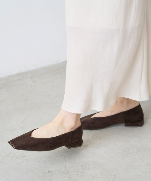 LE TALON（ル タロン） シューズ スクエアスタッズバブーシュ