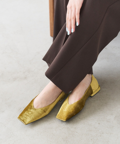 靴 LE TALON LE TALON｜ルタロンのシューズ（ゴールド/金色系・スクエアトゥ