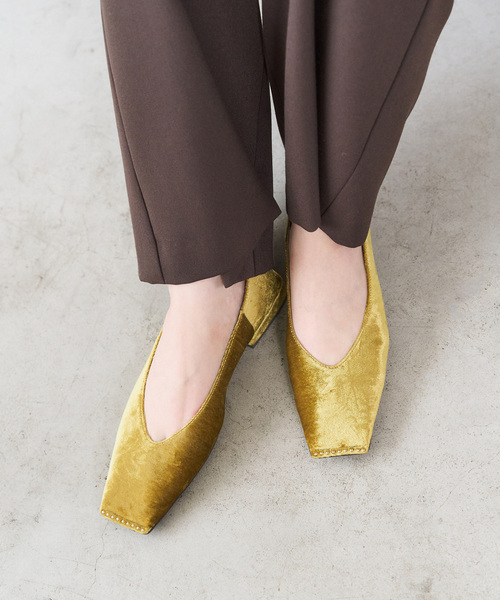 LE TALON（ル タロン） シューズ スクエアスタッズバブーシュ