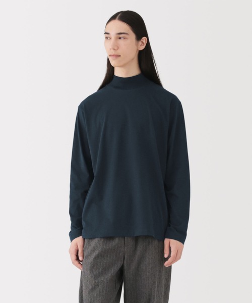 無印良品（MUJI） tシャツ 紳士 起毛ハイネック長袖Tシャツ メンズ