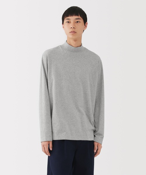 無印良品（MUJI） tシャツ 紳士 起毛ハイネック長袖Tシャツ メンズ