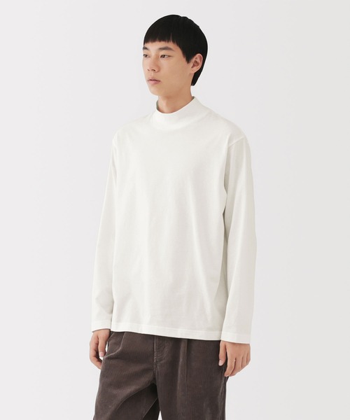 無印良品（MUJI） tシャツ 紳士 起毛ハイネック長袖Tシャツ メンズ