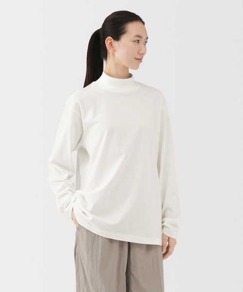 無印良品（MUJI） tシャツ 紳士 起毛ハイネック長袖Tシャツ メンズ