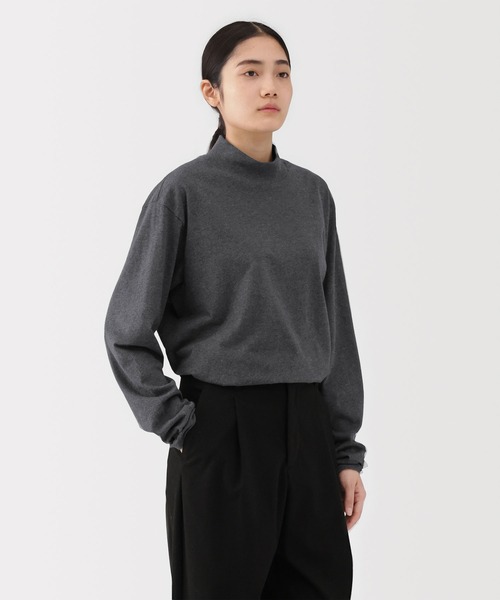 無印良品（MUJI） tシャツ 紳士 起毛ハイネック長袖Tシャツ メンズ