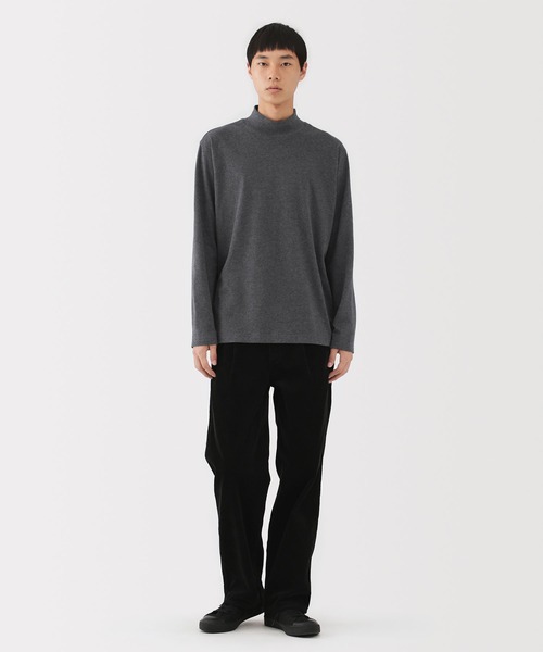 無印良品（MUJI） tシャツ 紳士 起毛ハイネック長袖Tシャツ メンズ