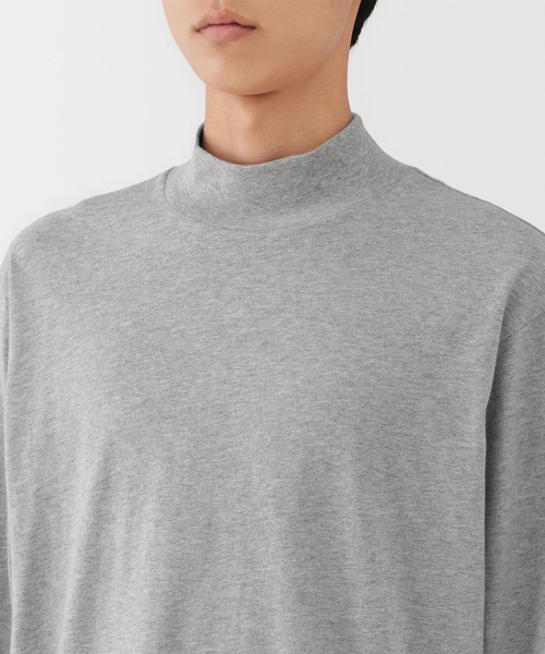 無印良品（MUJI） tシャツ 紳士 起毛ハイネック長袖Tシャツ メンズ
