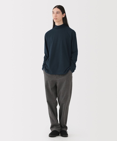 無印良品（MUJI） tシャツ 紳士 起毛ハイネック長袖Tシャツ メンズ