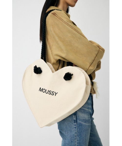MOUSSY トートバッグ 「25年AW新作」SOUVENIOR HEART SHOPPER