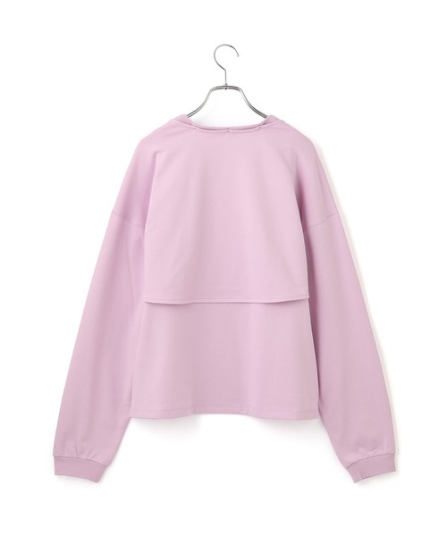 新品未使用　アダムエロペ　桜色トップス ADAM ET ROPE'（アダムエロペ） tシャツ カスタマイズスリーブミニ裏毛
