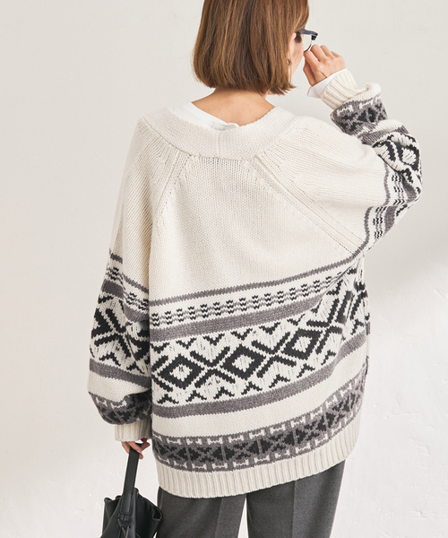 FRAMeWORK（フレームワーク） カーディガン ジャガードカーディガン