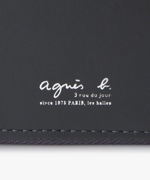 新品同様 アニエスベー ラウンドファスナー 二つ折り財布 ゴールドロゴ ブラック agnes b. ラウンドファスナー 二つ折り財布 レディース アニエスベー