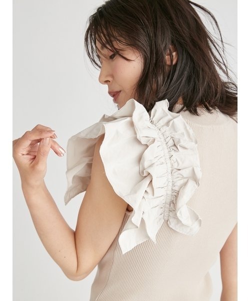 「FRAY I.D」 ノースリーブニット FREE グリーン レディース_画像2