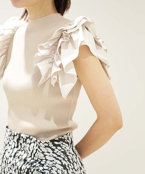 「FRAY I.D」 ノースリーブニット FREE グリーン レディース_画像4