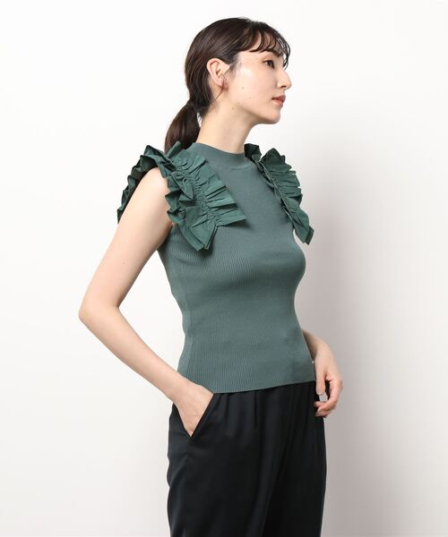 「FRAY I.D」 ノースリーブニット FREE グリーン レディース_画像6