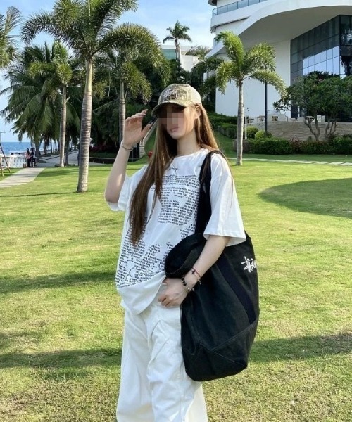 「FreeZone」 半袖Tシャツ F ライトグレー メンズ_画像3