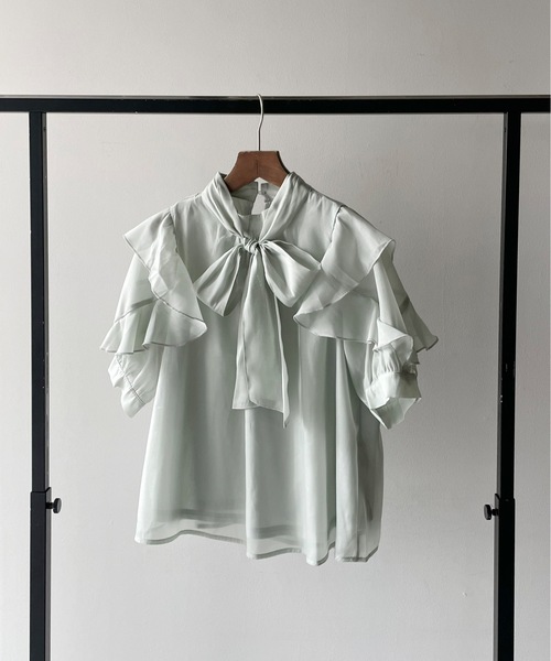 「one way」 半袖ブラウス FREE ベージュ系その他 レディース_画像5