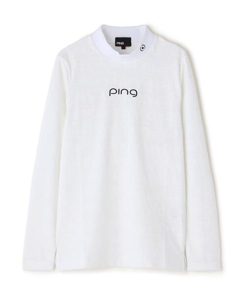 PING（ピン） tシャツ 「PING APPAREL」凸凹PLAYロゴジャカード長袖