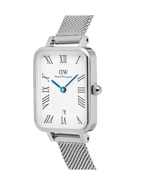腕時計 Roman Quadro 20x26  Numerals Date Melrose レーディス腕時計　ローズゴールド／シルバ レディースの画像