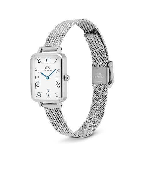 腕時計 Roman Quadro 20x26  Numerals Date Melrose レーディス腕時計　ローズゴールド／シルバ レディースの画像