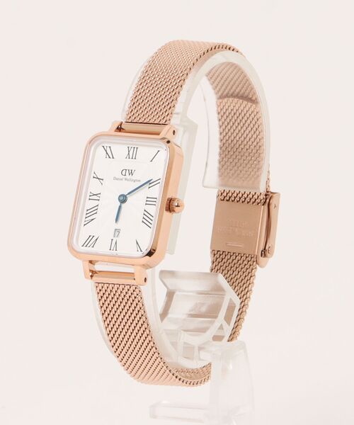 腕時計 Roman Quadro 20x26  Numerals Date Melrose レーディス腕時計　ローズゴールド／シルバ レディースの画像