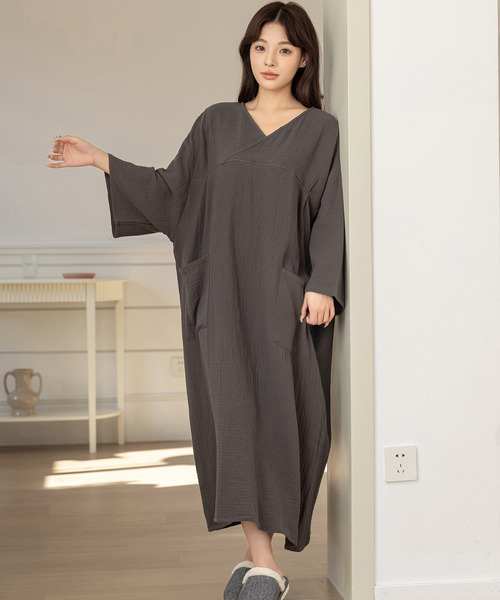 〈 ALYSI 〉コットンガウン DAY CLOSET ガウン 「10分丈タイプ」湯あがりにマスト。リラクシー