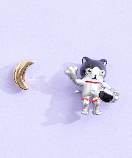 gargle（ガーグル） ピアス ガーグル：宇宙シリーズ ニャンコ飛行士 猫